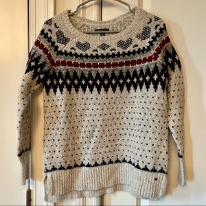 NWOT AE Holiday Heart Fair Isle Sweater